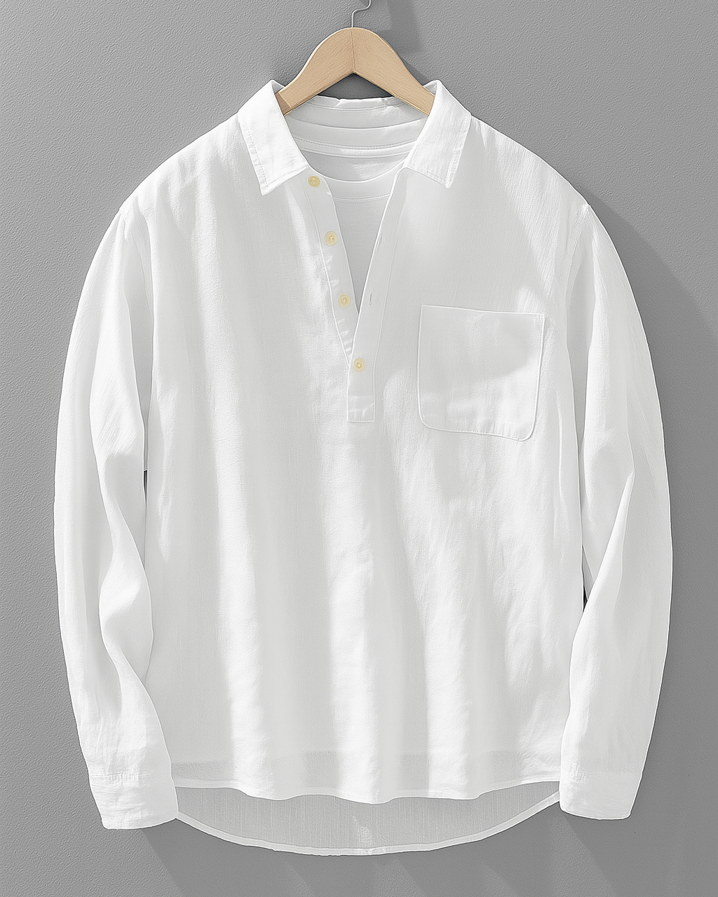 Antuan - Comfortable Long Sleeve Shirt With Front Pocket
