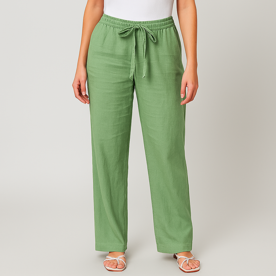Gwyneth - Elegant Tie Waist Linen Pants