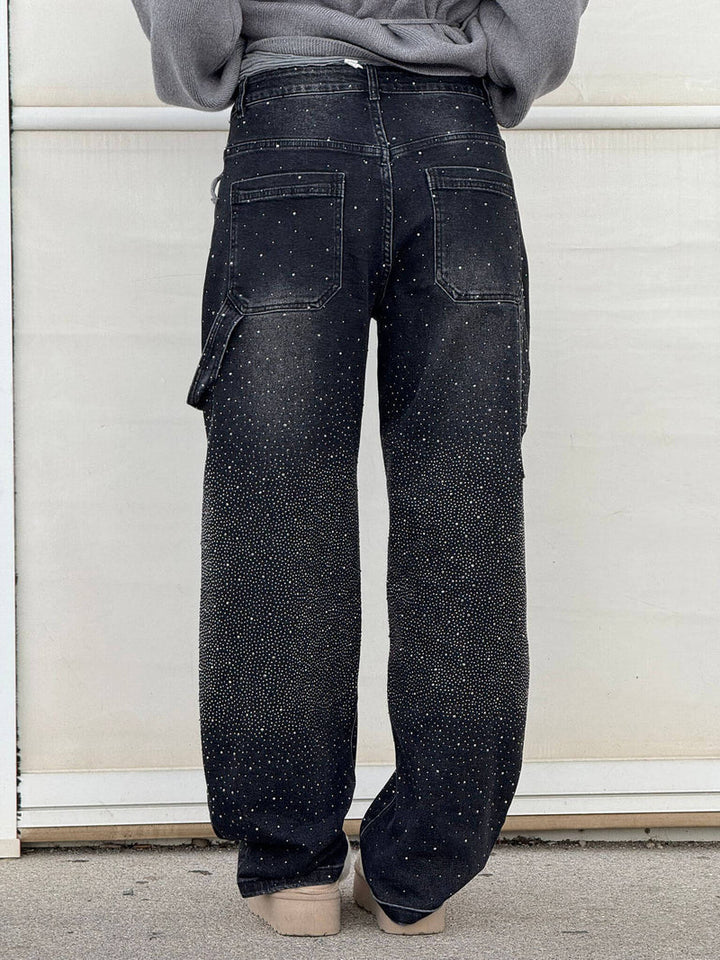 Zella - Relaxed Jeans with Shiny Rhinestones