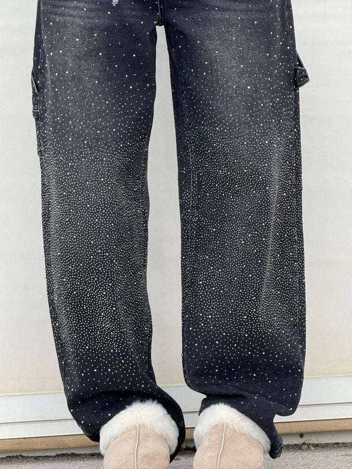Zella - Relaxed Jeans with Shiny Rhinestones