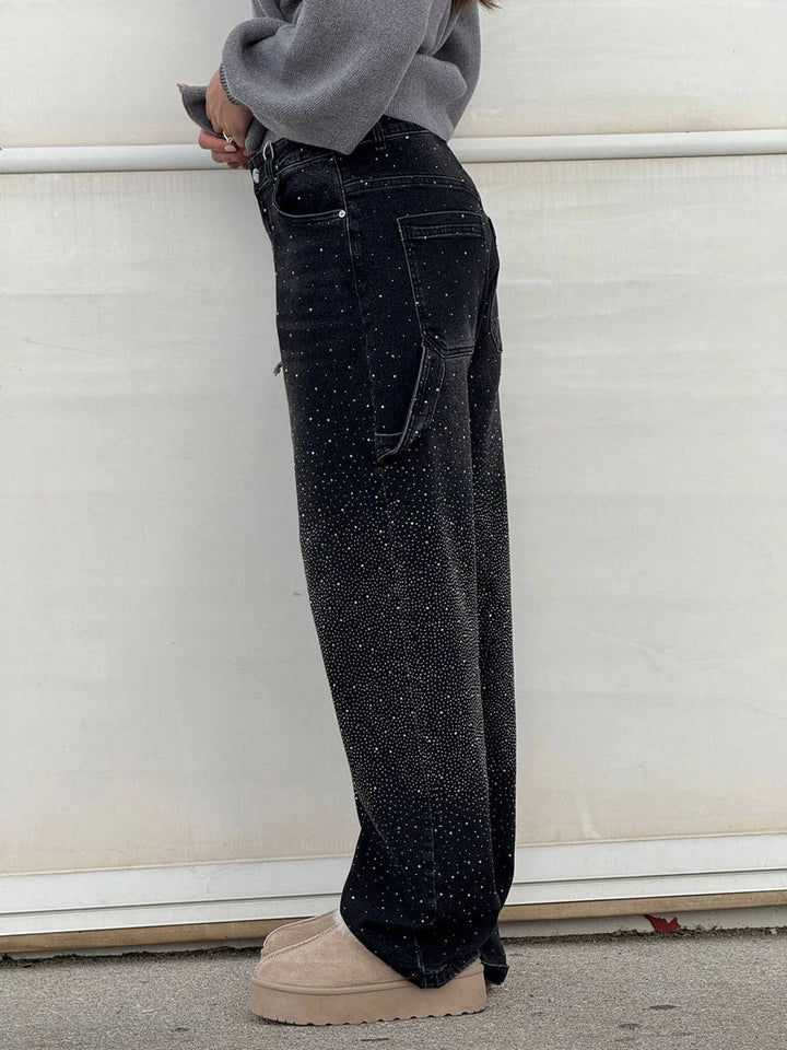 Zella - Relaxed Jeans with Shiny Rhinestones