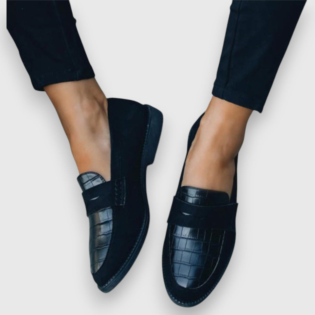 Liny - Crocodile Pattern Loafers