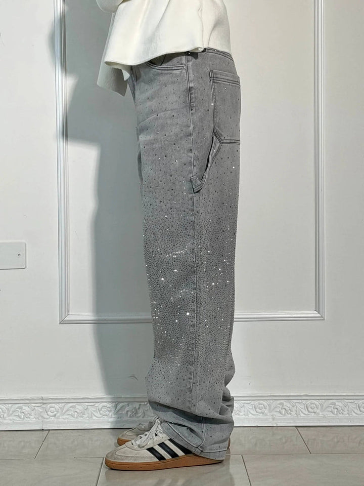 Zella - Relaxed Jeans with Shiny Rhinestones