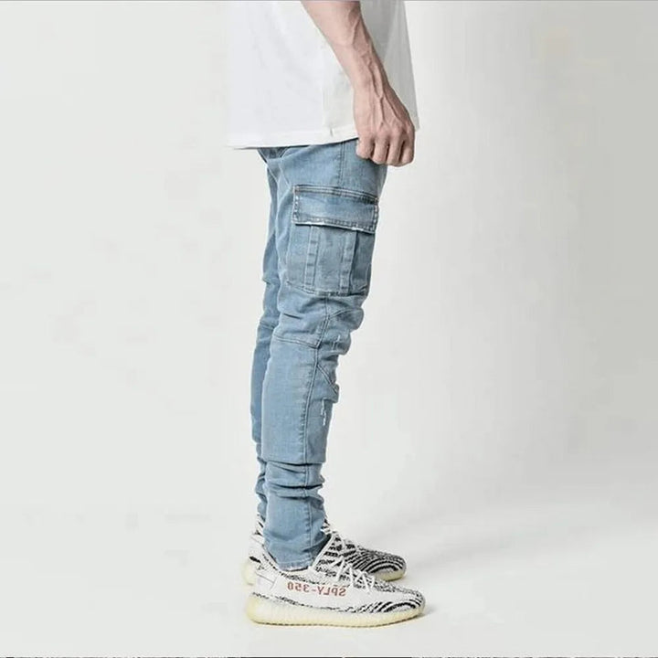 Mondriaan - Elastic Jeans With Multi Pocket