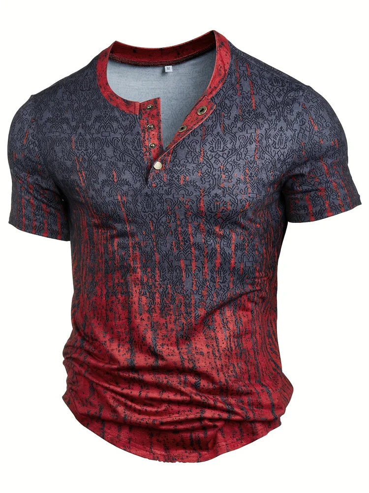 Edson - Stylish Patchwork Print Shirt