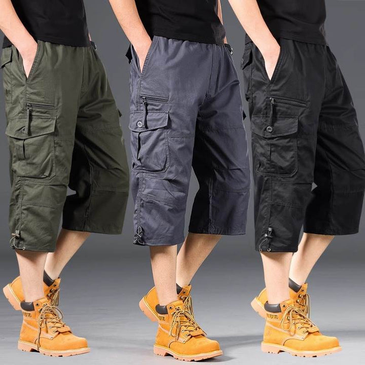 Esman - Elastic Waist Cargo Shorts