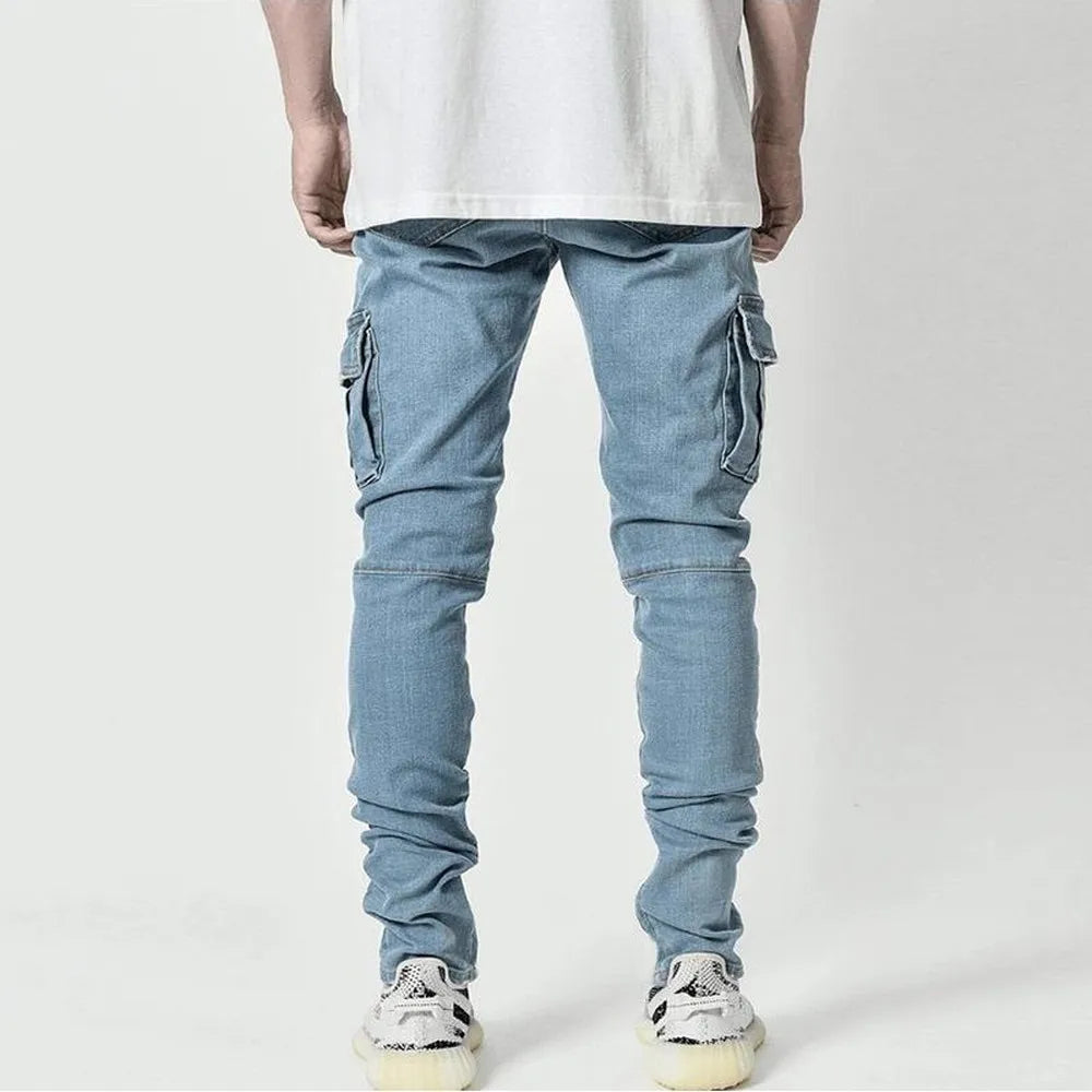 Mondriaan - Elastic Jeans With Multi Pocket