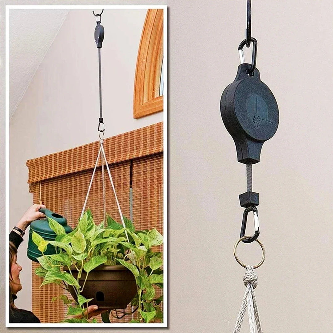 LiftBloom - Adjustable Hanging Flower Basket Pulley