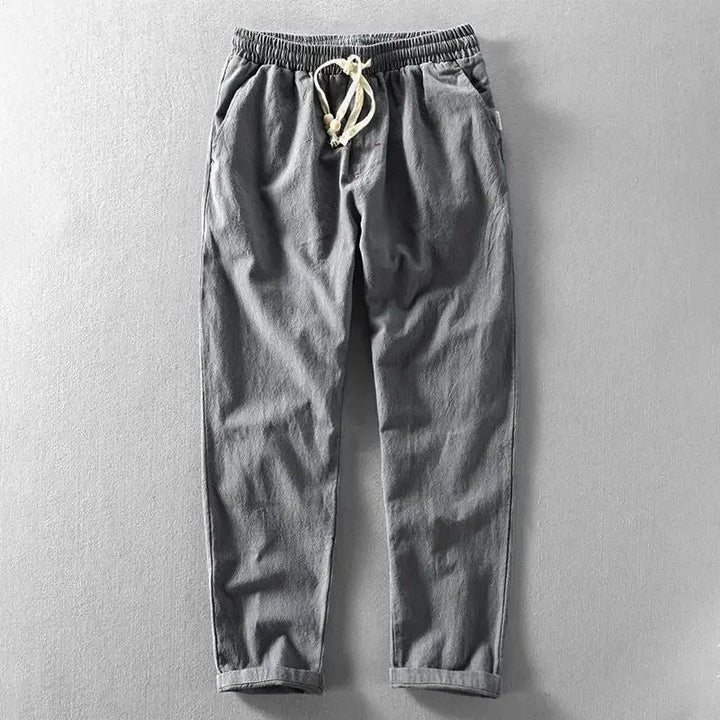 Clarke - Casual Drawstring Waist Linen Trouser