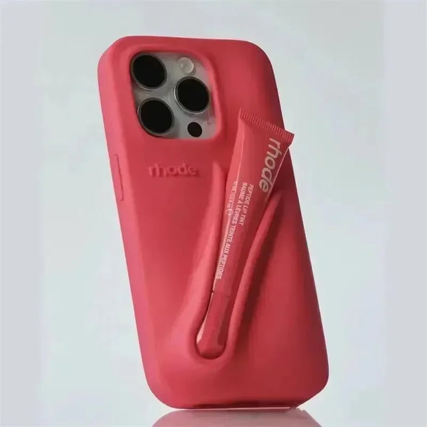 LuxeLoop - iPhone Silicone Case with Lipstick Holder