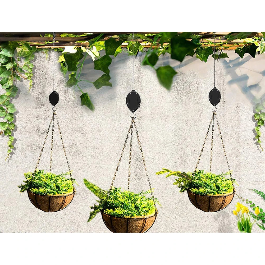 LiftBloom - Adjustable Hanging Flower Basket Pulley