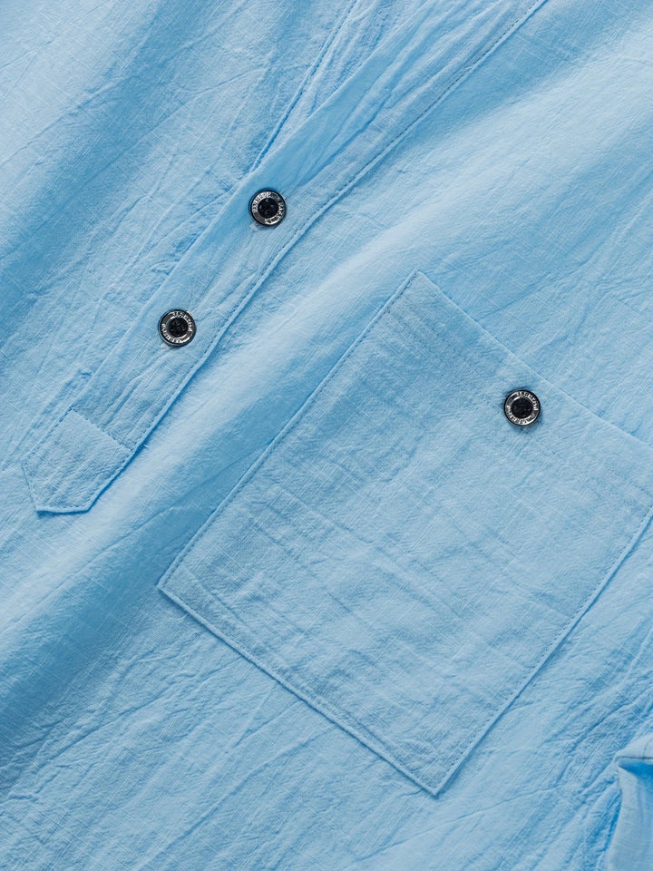 Markos - Casual Short Sleeve Shirt With Button