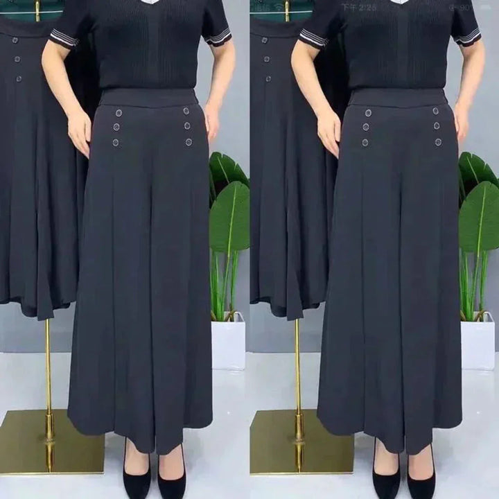 Malou - Stylish Pleated Wide Leg Pant