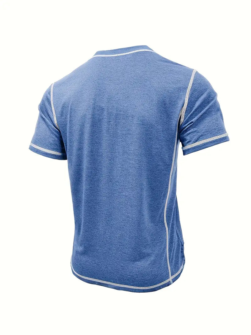 Orazio - Short Sleeve T Shirt With Button