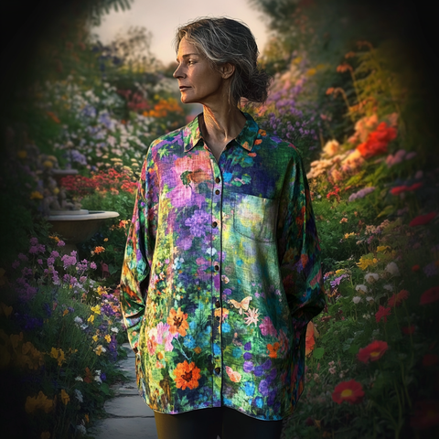 Luiza - Handcrafted Floral Shirt