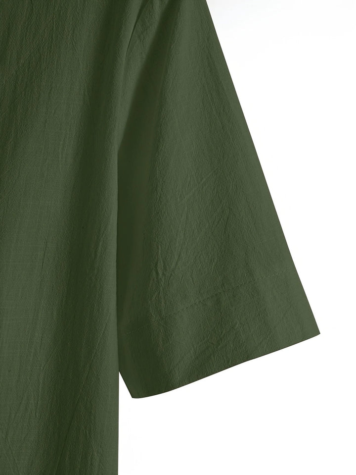 Mattea - Casual Loose Fitting Top With V Neck