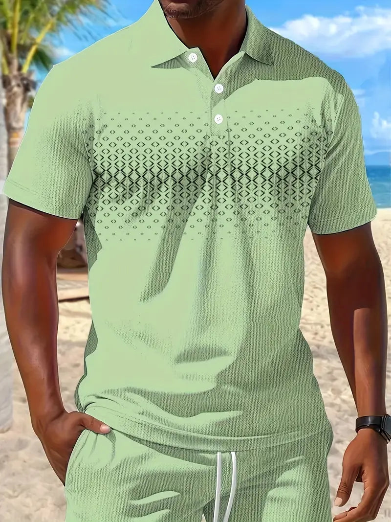 Zackary - Summer Short Sleeve Two Piece Set