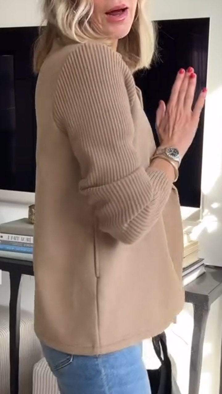 Kittiya - Elegant Knitted Blazer With Long Sleeve