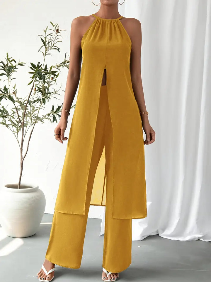 Eirini - Elegant Sleeveless Two Piece Set