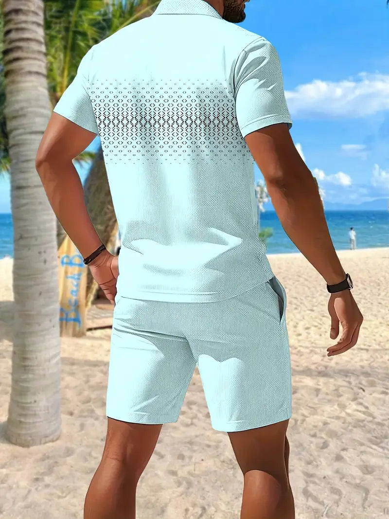 Zackary - Summer Short Sleeve Two Piece Set