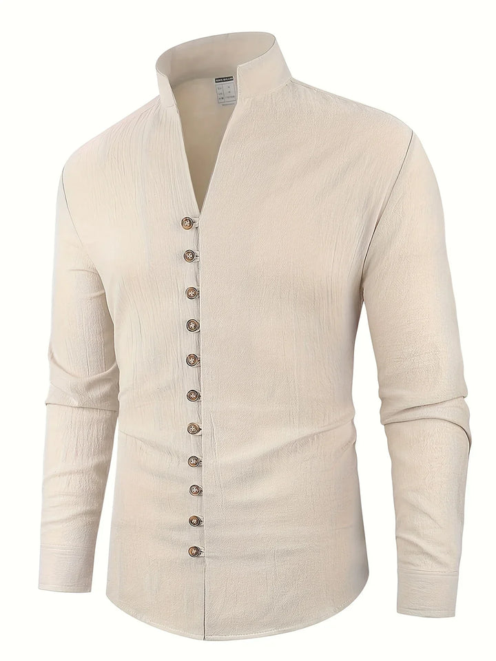 Shayne - Lightweight Cotton Linen Long Sleeve Shirt