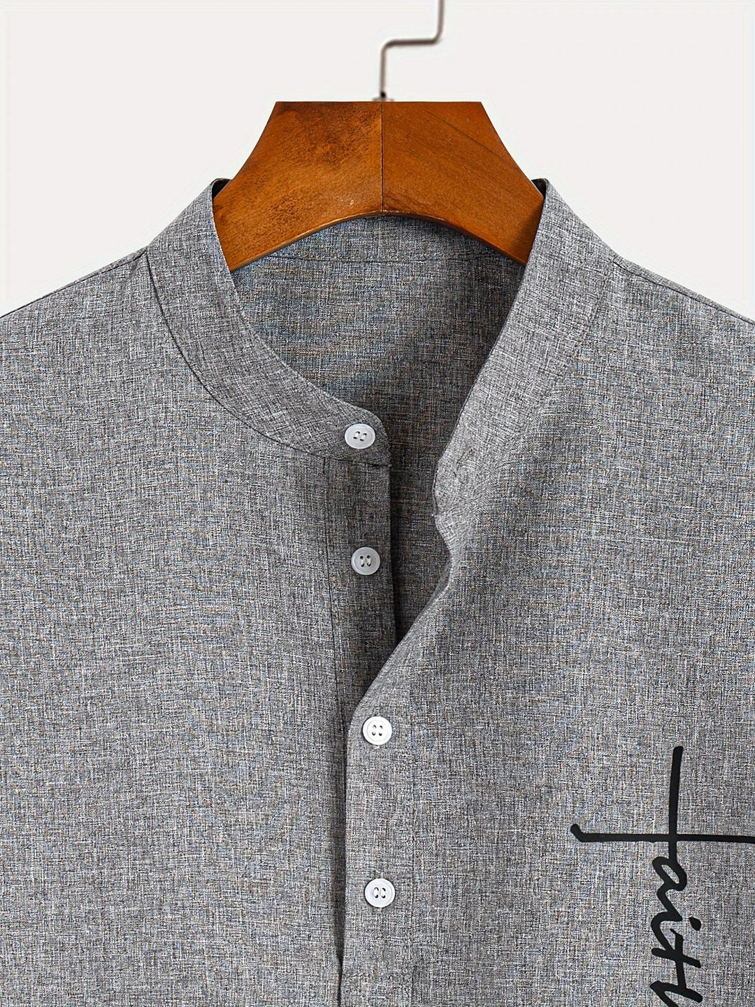 Elliott - Elegant Short Sleeve Shirt With Stand Collar