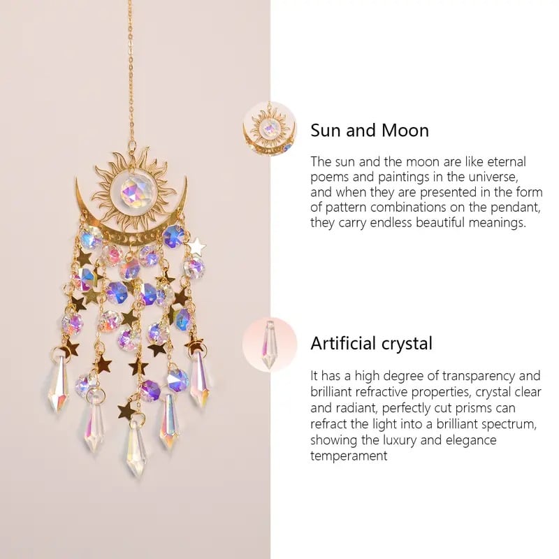 Glowcraft - Sun And Moon Pendant Crystal Light Ornaments