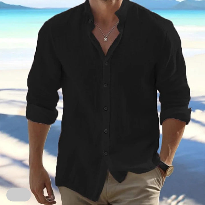 Macsen - Casual Beach Style And Stand-Up Collar Shirt