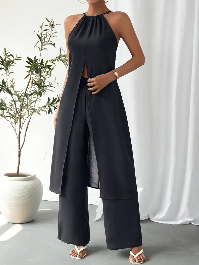 Eirini - Elegant Sleeveless Two Piece Set