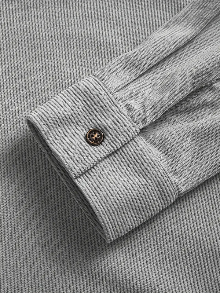 Rickey - Casual Corduroy Button-Up Shirt