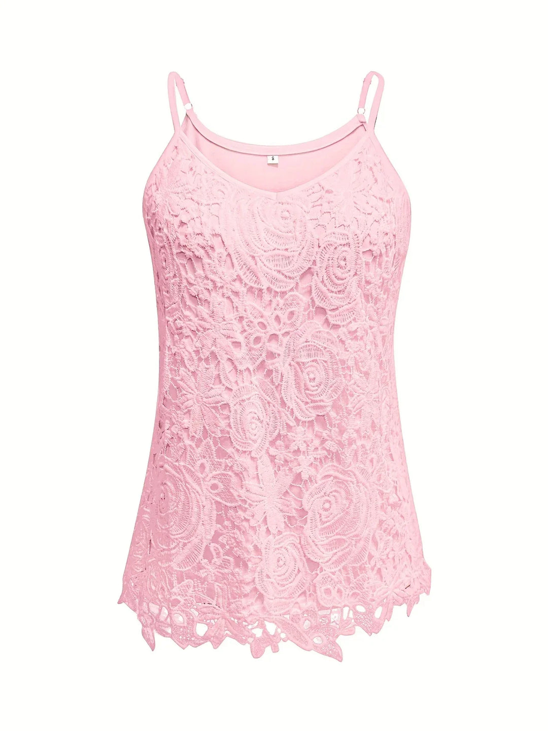 Juna - Elegant Sleeveless Lace Top With V Neck
