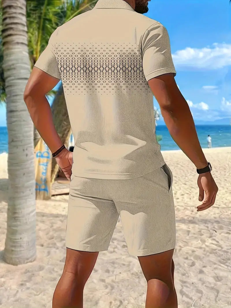 Zackary - Summer Short Sleeve Two Piece Set