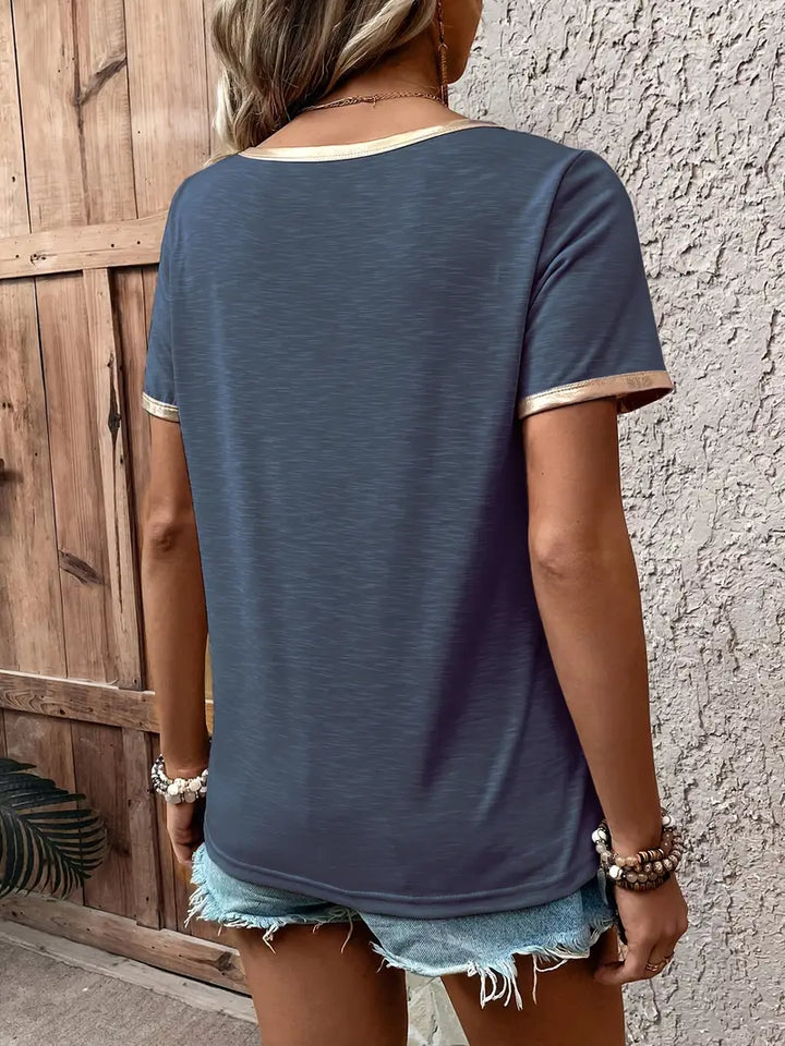 Lamprini - Elegant Short Sleeve T-Shirt