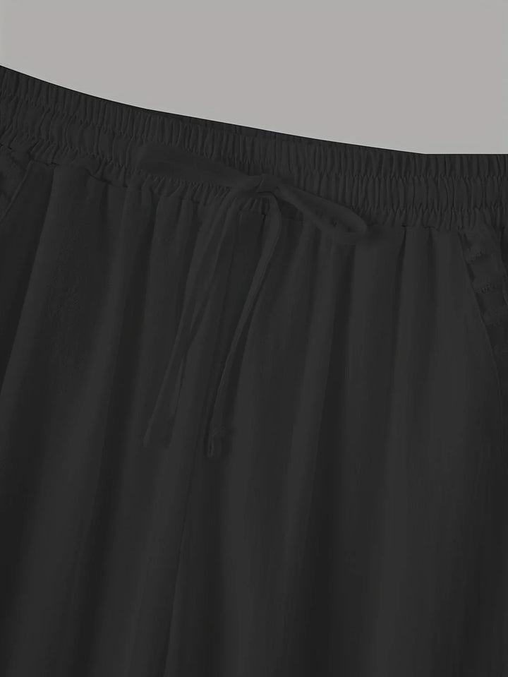 Tracey - Contrast Trim Cropped Pants