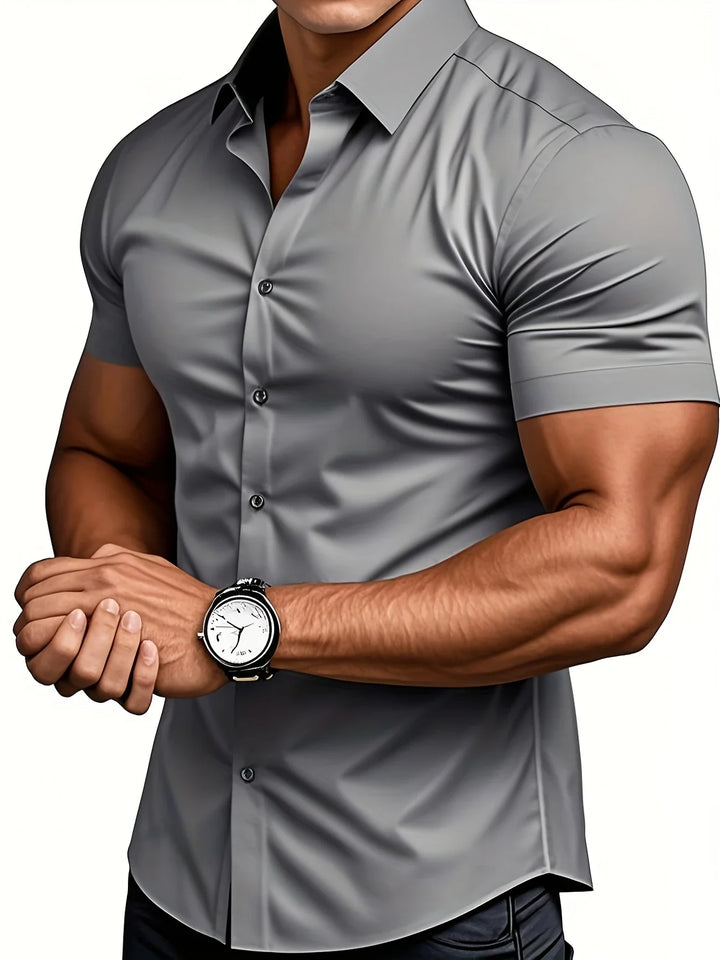 Ezra - Elegant Slim Fit Shirt With Button