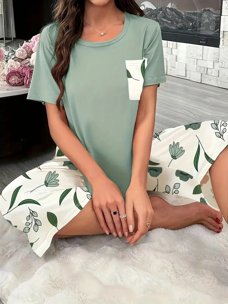 Kinsley - Comfortable Floral Print Loungewear Set