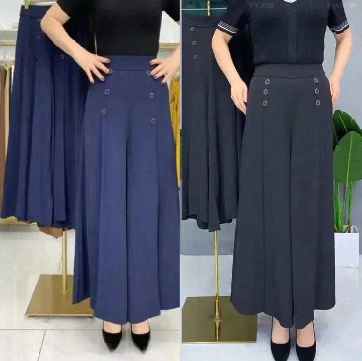 Malou - Stylish Pleated Wide Leg Pant