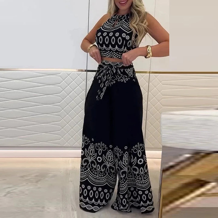 Gulshat - Casual Top And Wide Leg Pant Set