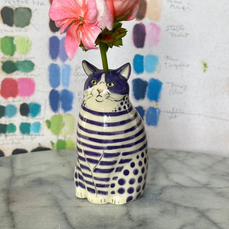 CatCraze - Hand Painted Cat Vase Collection