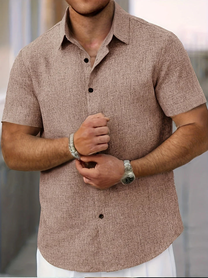 Dwight - Lightweight Linen Blend Short Sleeve Shirt