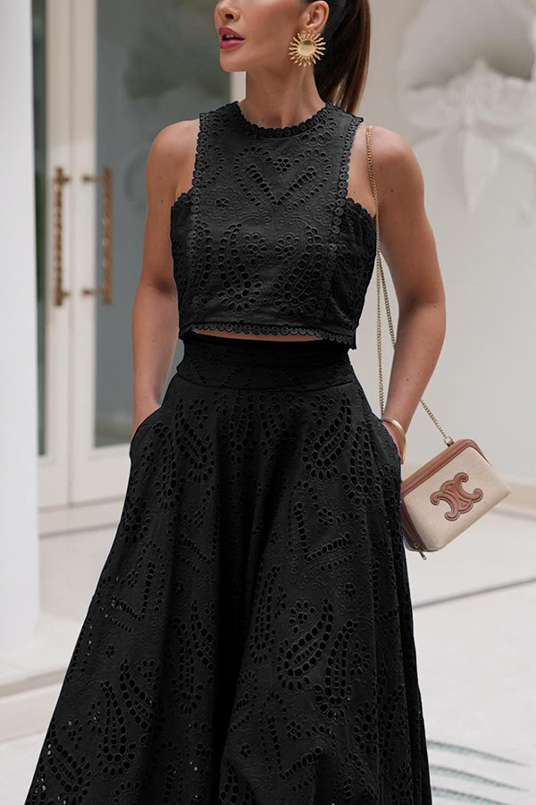 Rosanna - Sleeveless Two-Piece Lace Set