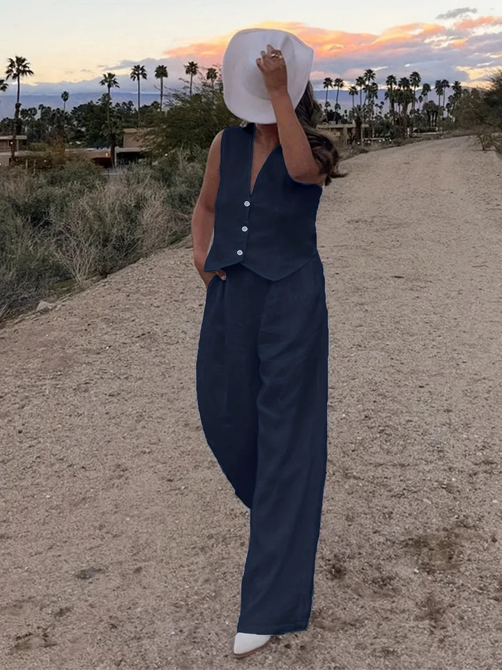 Jorja - Elegant Sleeveless Two Piece Outfit Set