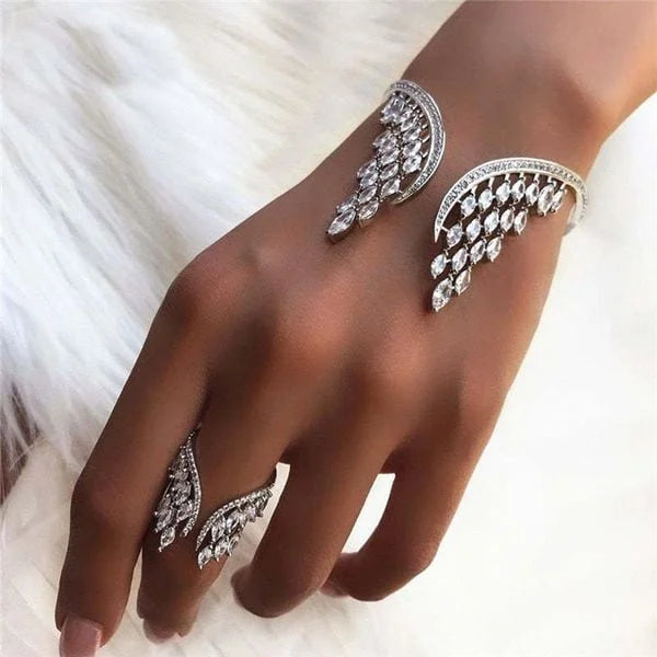 Evita - Angel Wings Bracelet and Ring