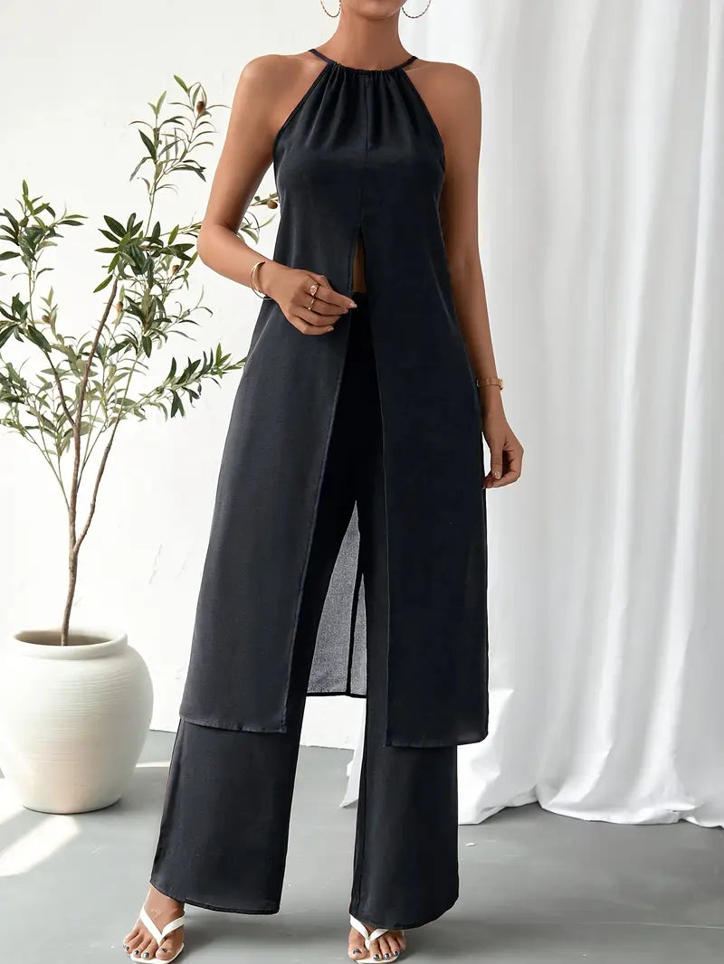 Eirini - Elegant Sleeveless Two Piece Set