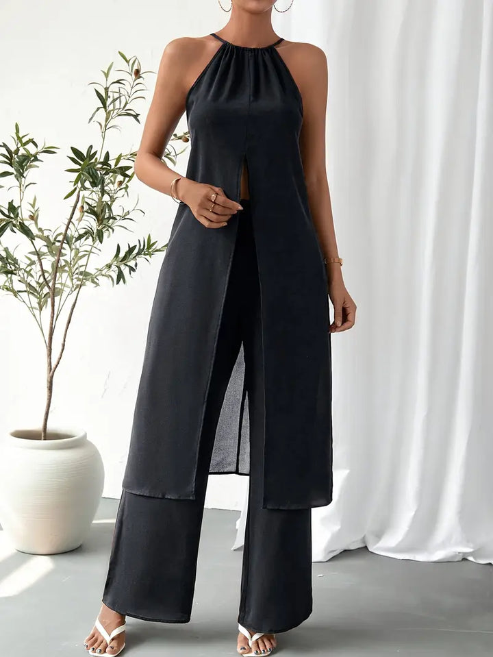 Eirini - Elegant Sleeveless Two Piece Set