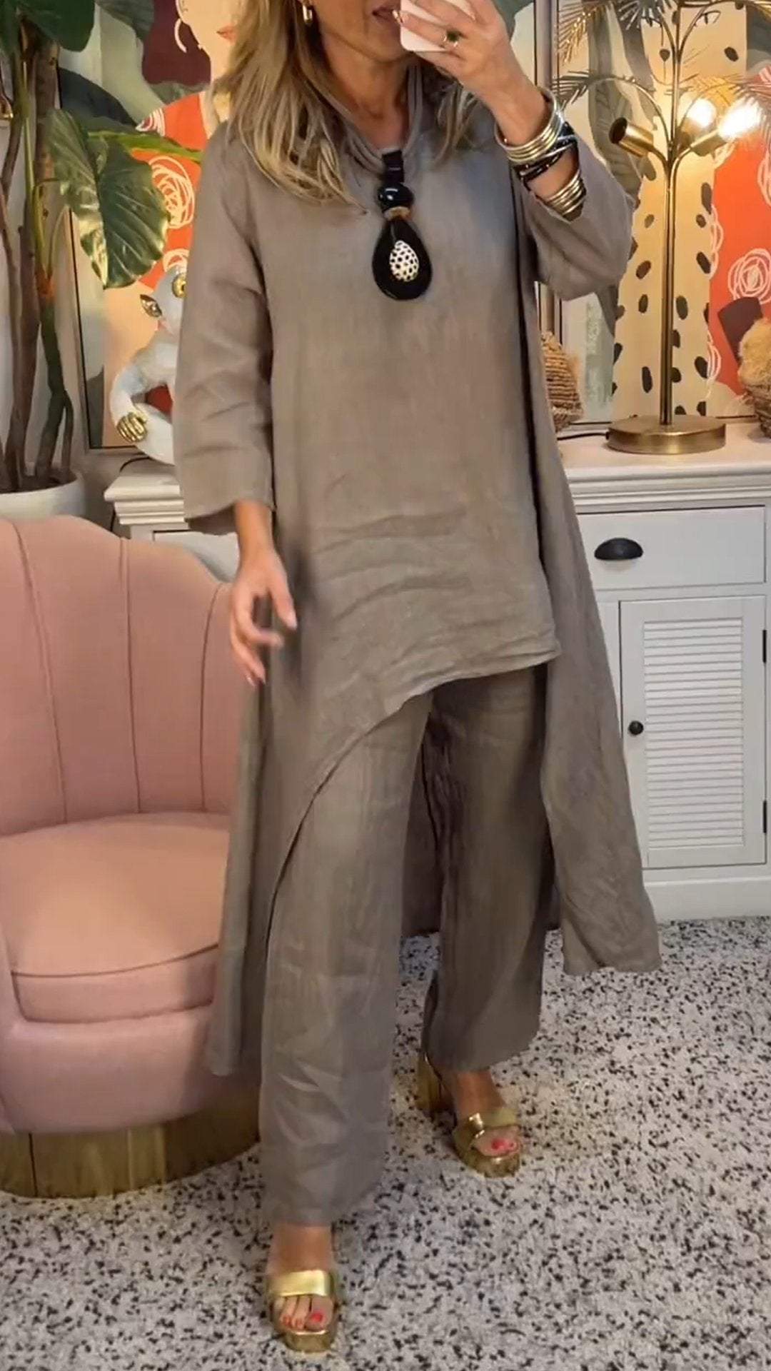 Maryla - Long Sleeve Cotton Two Piece Set