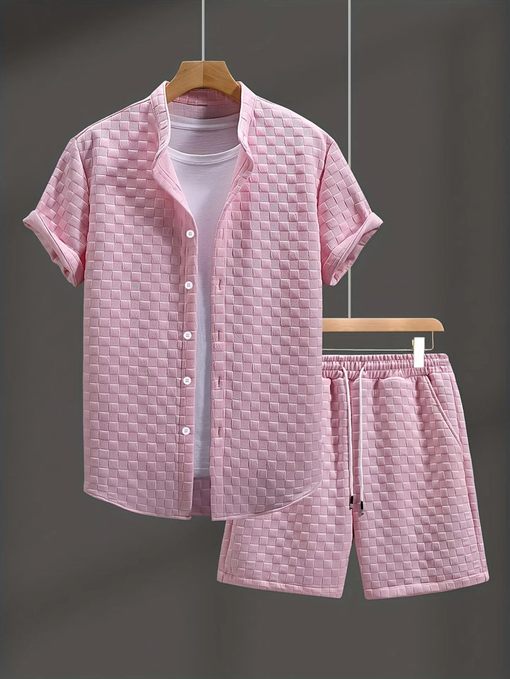 Zane - Casual Summer Short Sleeve Shirt And Short Set