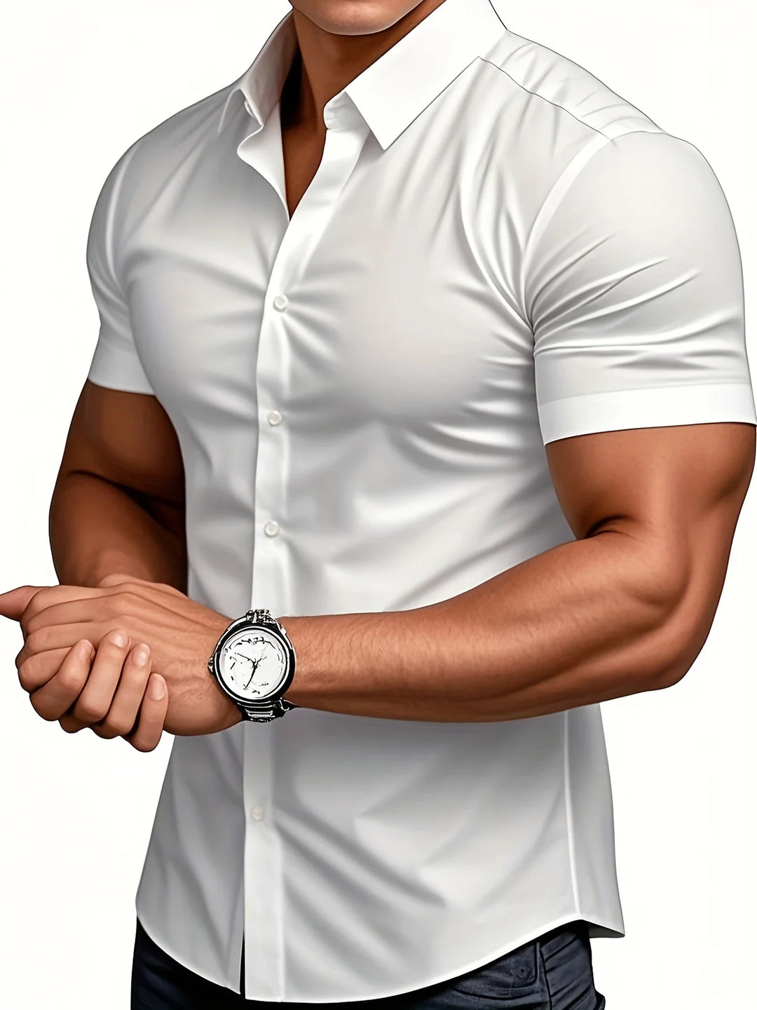 Ezra - Elegant Slim Fit Shirt With Button