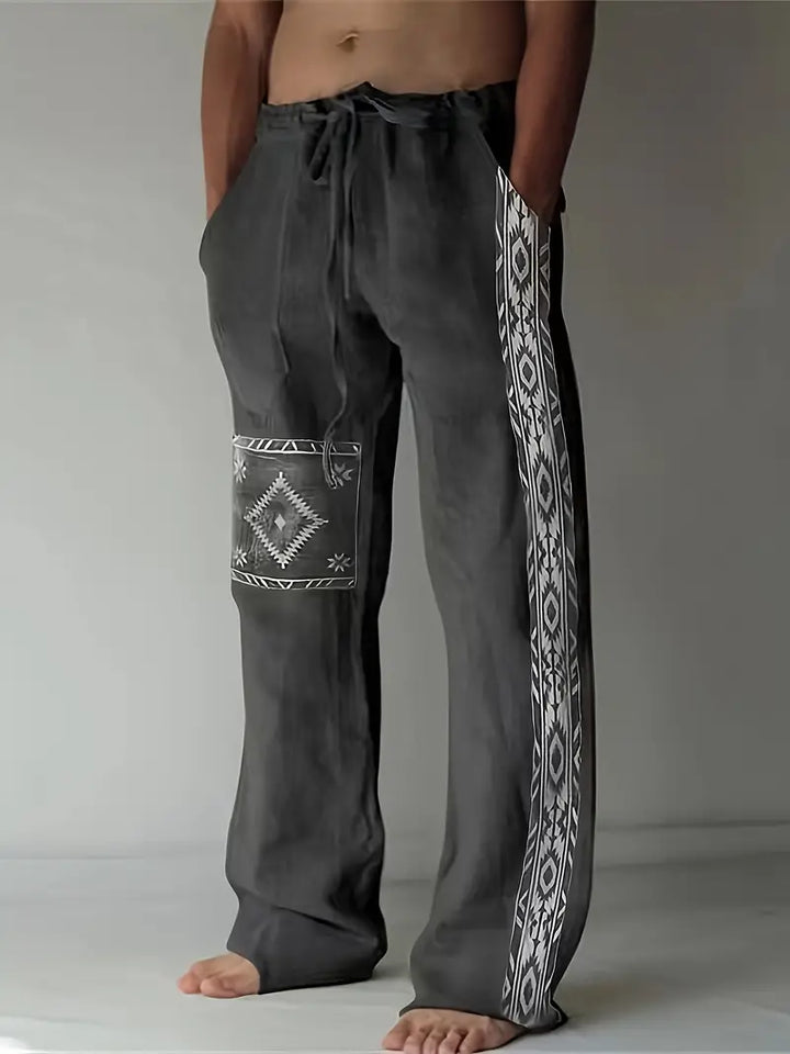 Daniil - Ethnic Style Pants With Pockets
