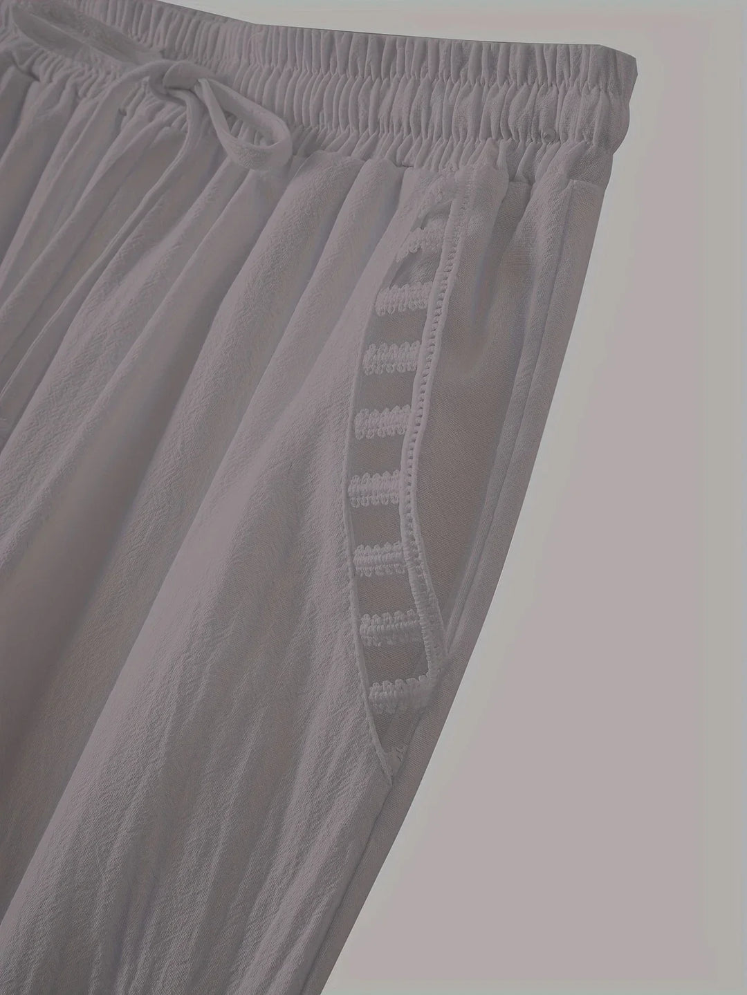 Tracey - Contrast Trim Cropped Pants